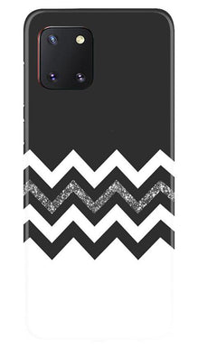 Black white Pattern2Mobile Back Case for Samsung Note 10 Lite (Design - 83)
