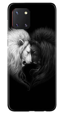 Dark White Lion Mobile Back Case for Samsung Note 10 Lite  (Design - 140)