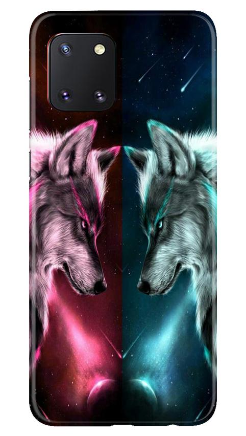 Wolf fight Case for Samsung Note 10 Lite (Design No. 221)