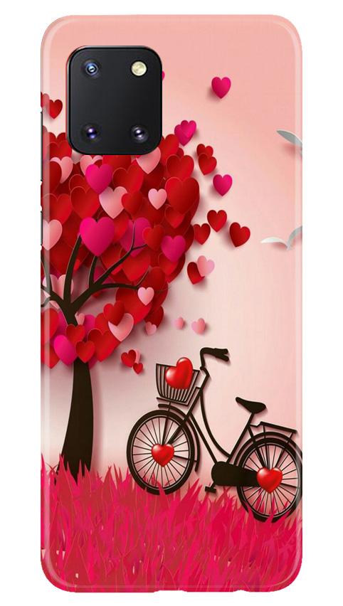 Red Heart Cycle Case for Samsung Note 10 Lite (Design No. 222)