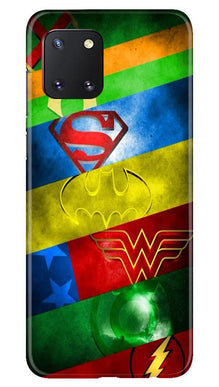 Superheros Logo Mobile Back Case for Samsung Note 10 Lite (Design - 251)