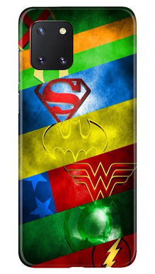 Superheros Logo Mobile Back Case for Samsung Note 10 Lite (Design - 251)