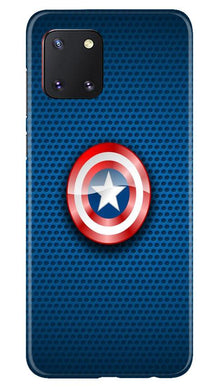 Captain America Shield Mobile Back Case for Samsung Note 10 Lite (Design - 253)