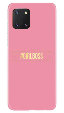 Girl Boss Pink Mobile Back Case for Samsung Note 10 Lite (Design - 263)