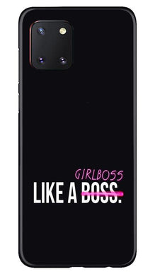 Like a Girl Boss Mobile Back Case for Samsung Note 10 Lite (Design - 265)