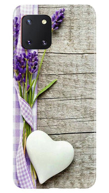 White Heart Mobile Back Case for Samsung Note 10 Lite (Design - 298)