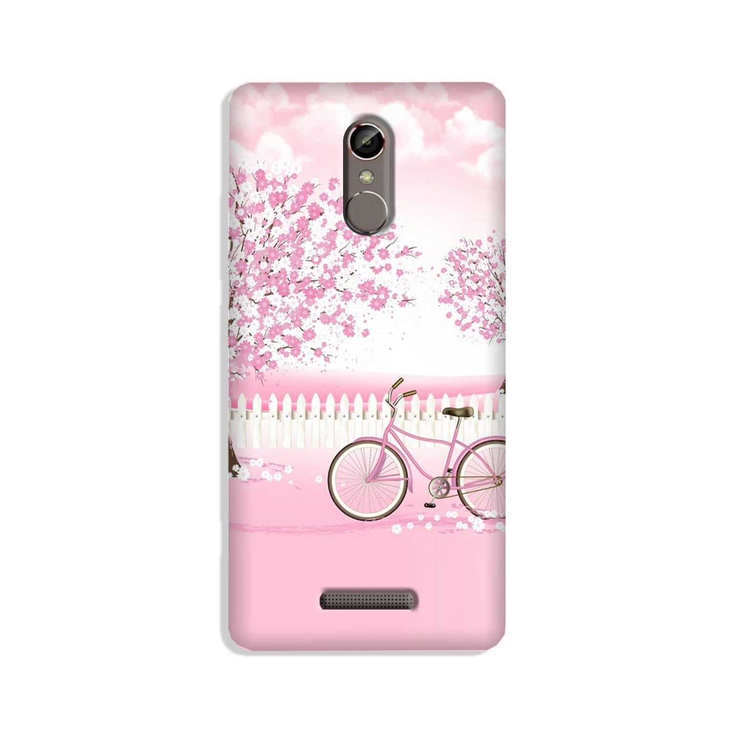 Pink Flowers Cycle Case for Redmi Note 3(Design - 102)
