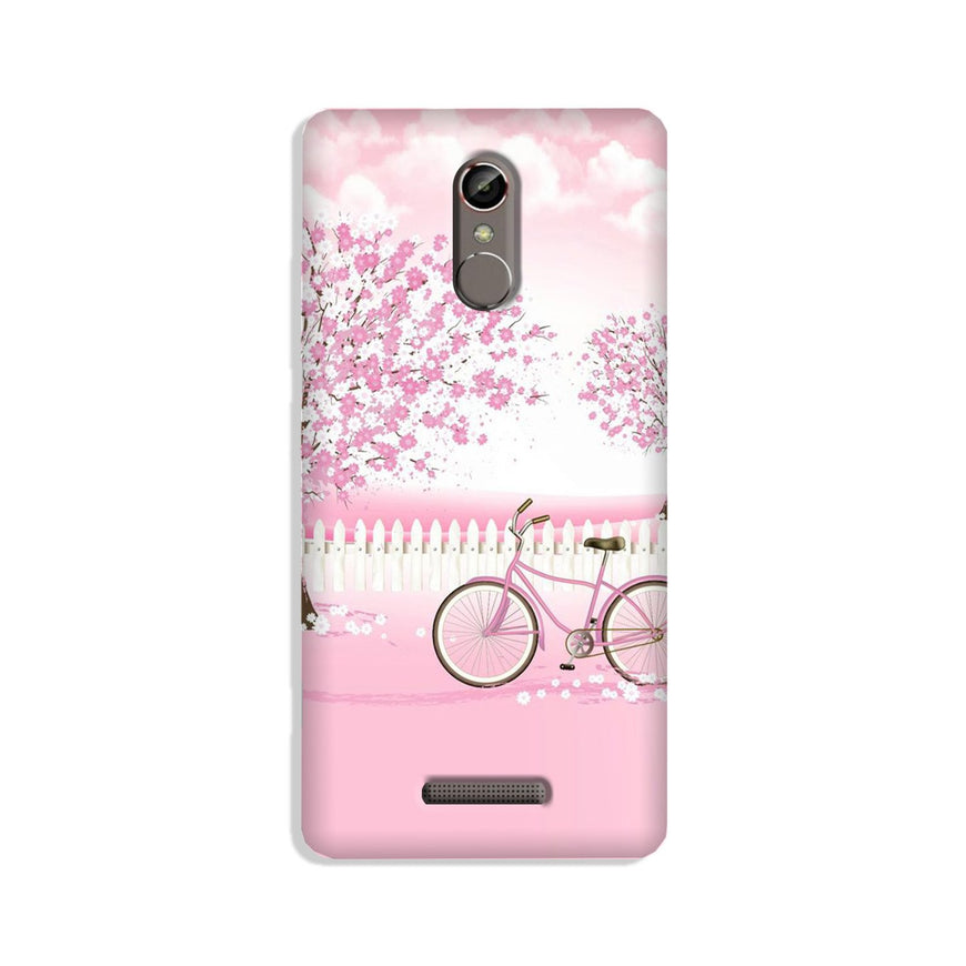 Pink Flowers Cycle Case for Redmi Note 3  (Design - 102)