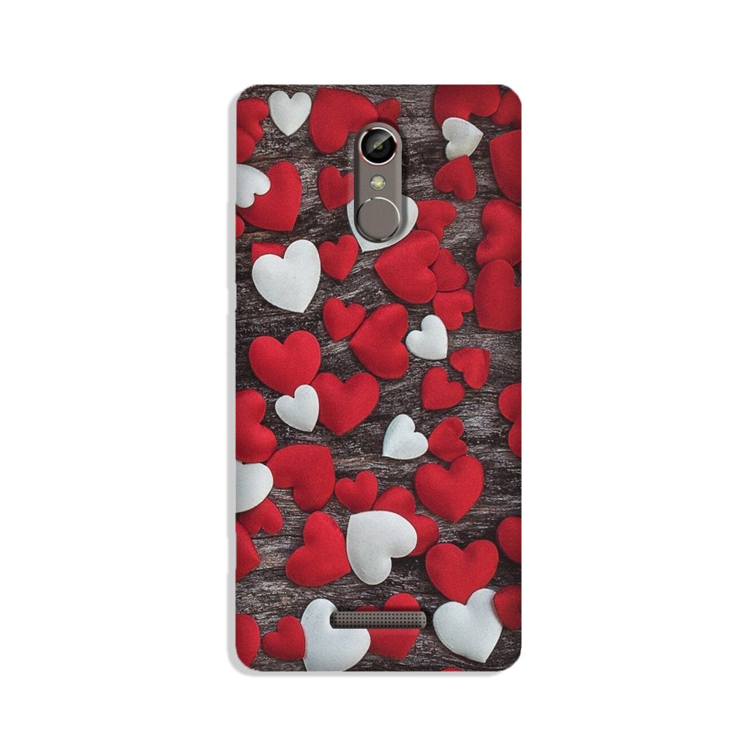Red White Hearts Case for Redmi Note 3(Design - 105)