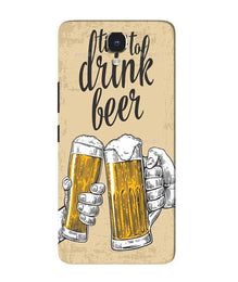 Drink Beer Mobile Back Case for Infinix Note 4 (Design - 328)