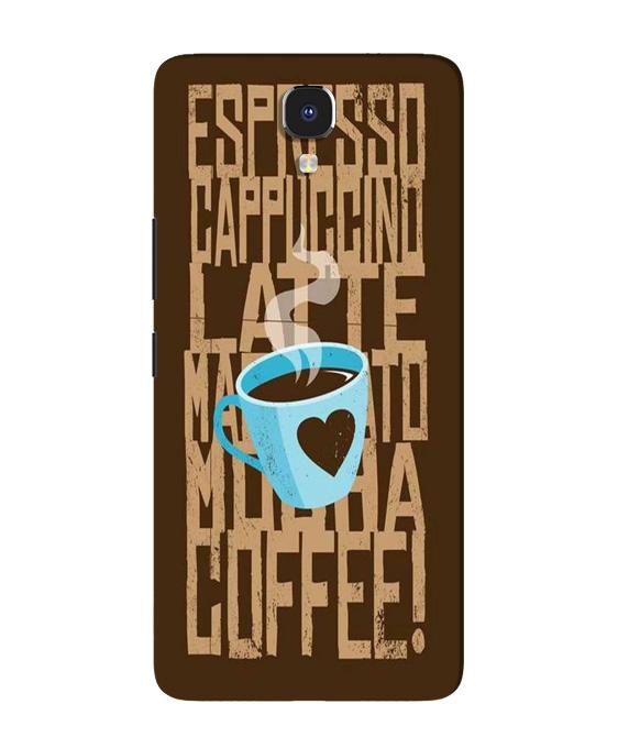 Love Coffee Mobile Back Case for Infinix Note 4 (Design - 351)