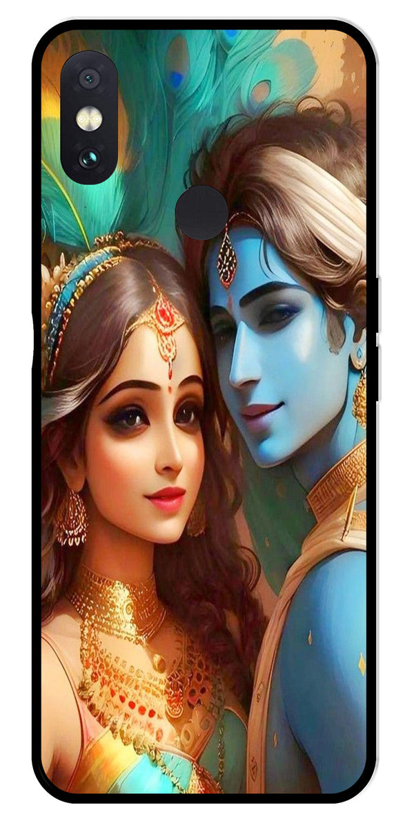 Lord Radha Krishna Metal Mobile Case for Redmi Note 5 Pro   (Design No -01)