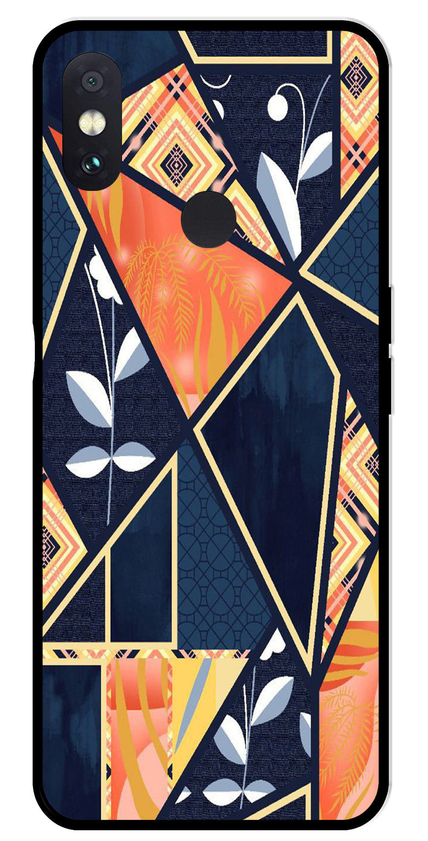 Marble Design Metal Mobile Case for Redmi Note 5 Pro   (Design No -07)