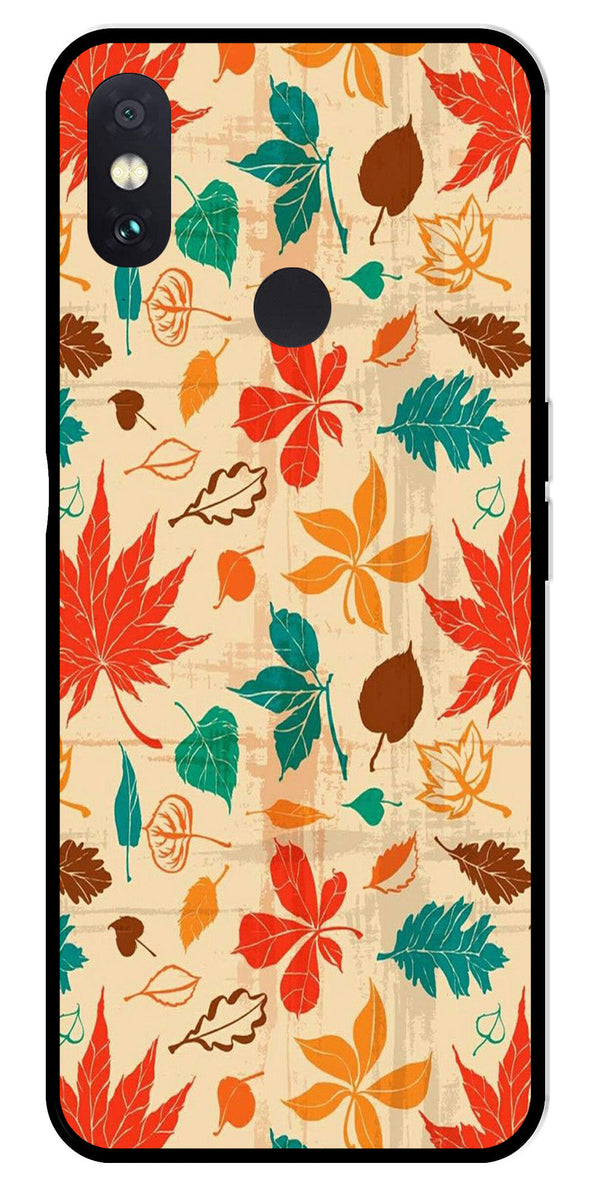Leafs Design Metal Mobile Case for Redmi Note 5 Pro   (Design No -14)