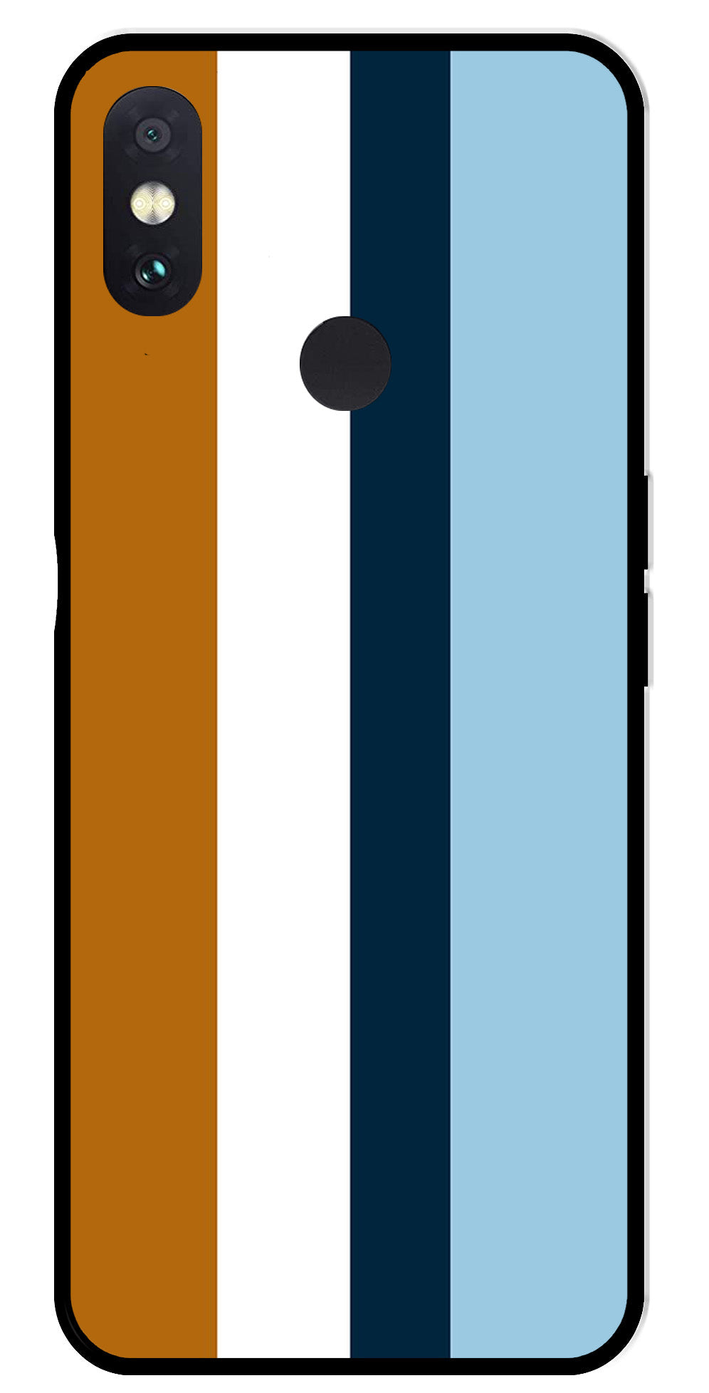 MultiColor Pattern Metal Mobile Case for Redmi Note 5 Pro   (Design No -17)