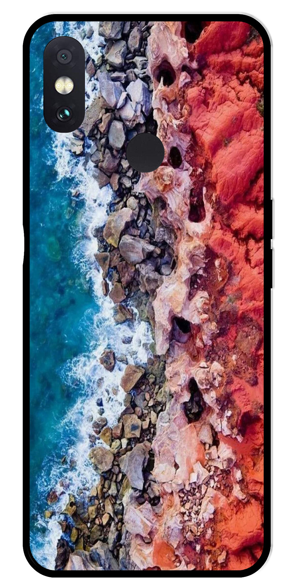 Sea Shore Metal Mobile Case for Redmi Note 5 Pro   (Design No -18)