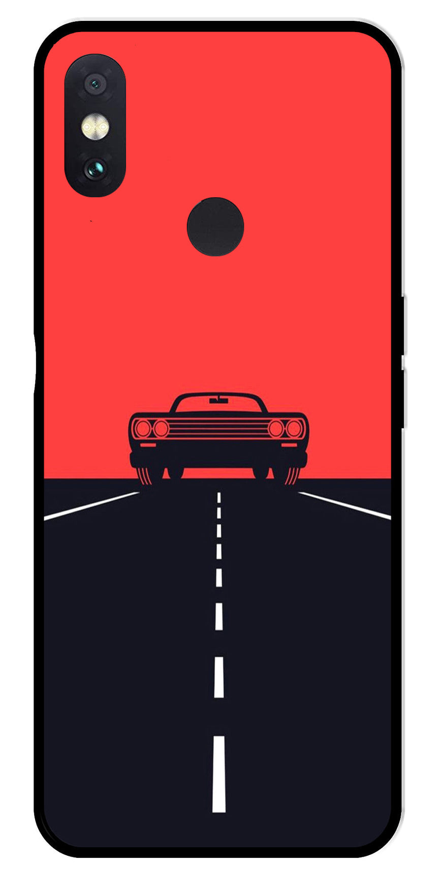Car Lover Metal Mobile Case for Redmi Note 5 Pro   (Design No -21)