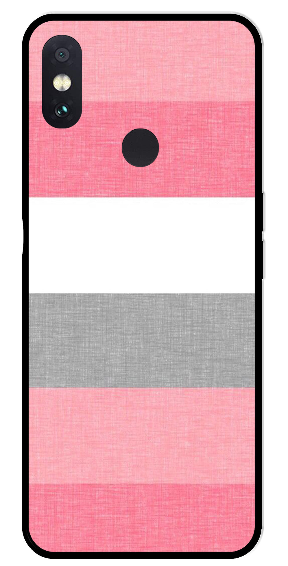 Pink Pattern Metal Mobile Case for Redmi Note 5 Pro   (Design No -23)
