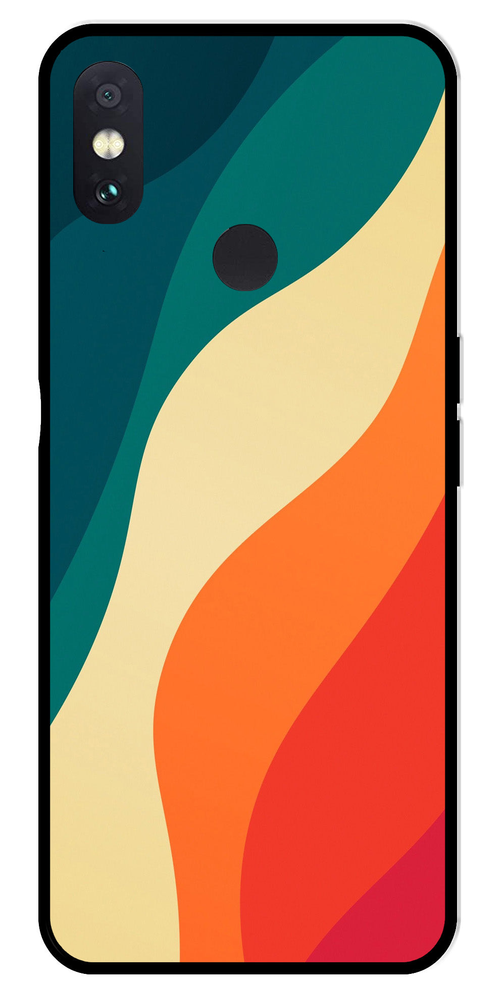 Muted Rainbow Metal Mobile Case for Redmi Note 5 Pro   (Design No -39)