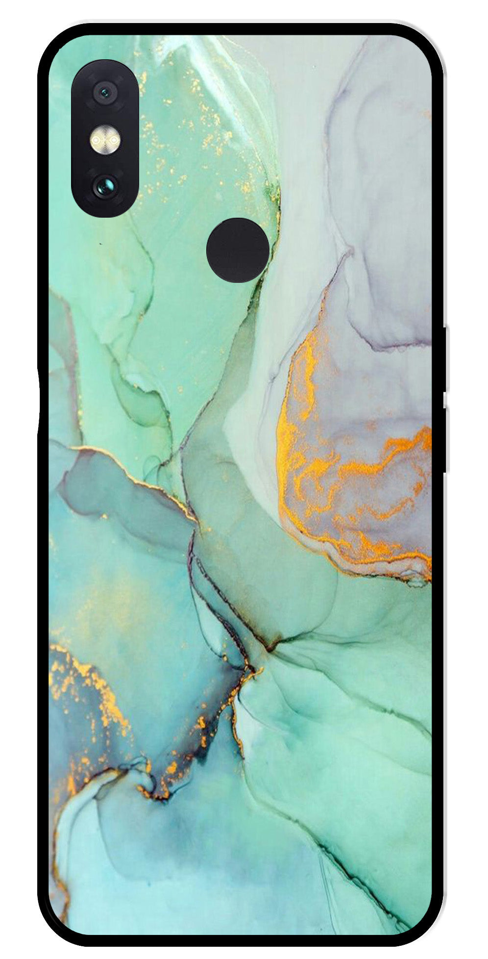 Marble Design Metal Mobile Case for Redmi Note 5 Pro   (Design No -46)