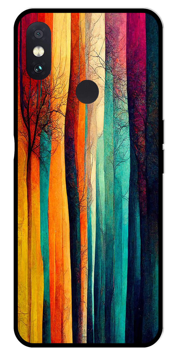 Modern Art Colorful Metal Mobile Case for Redmi Note 5 Pro   (Design No -47)