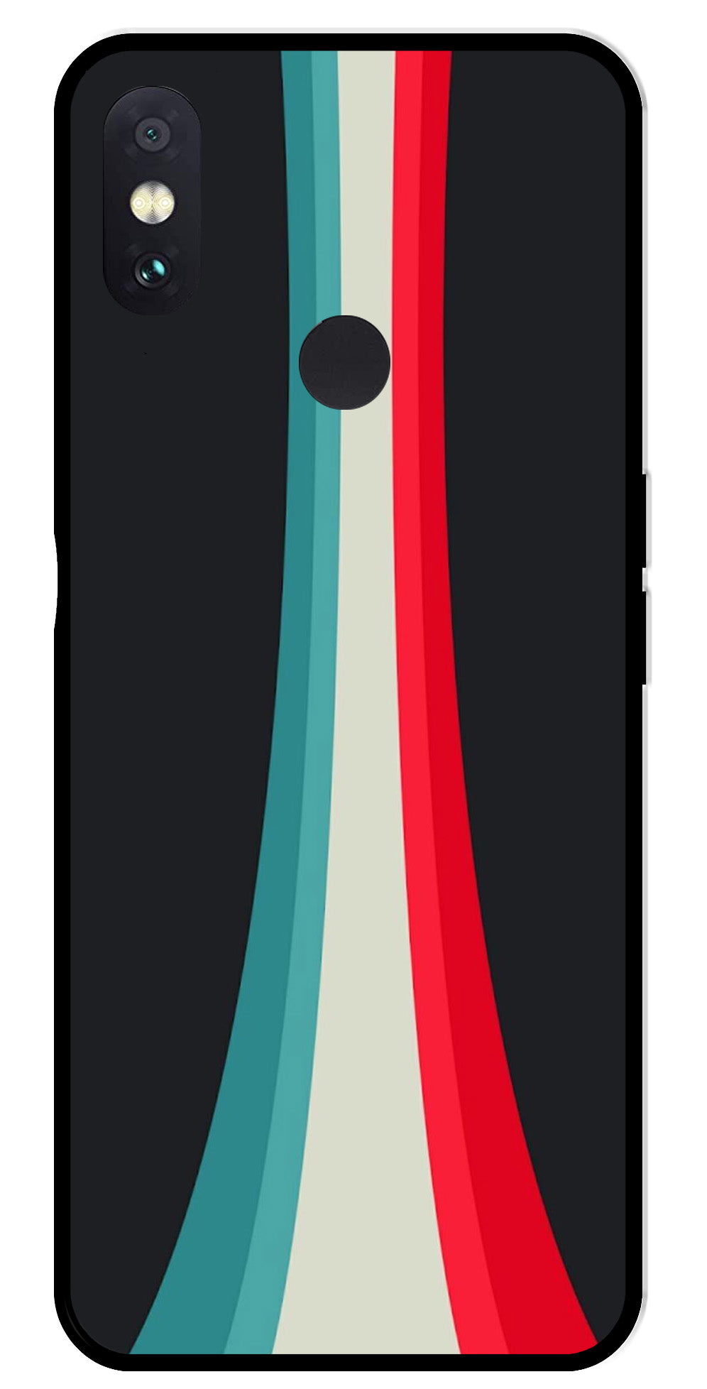 Modern Art Colorful Metal Mobile Case for Redmi Note 5 Pro   (Design No -48)