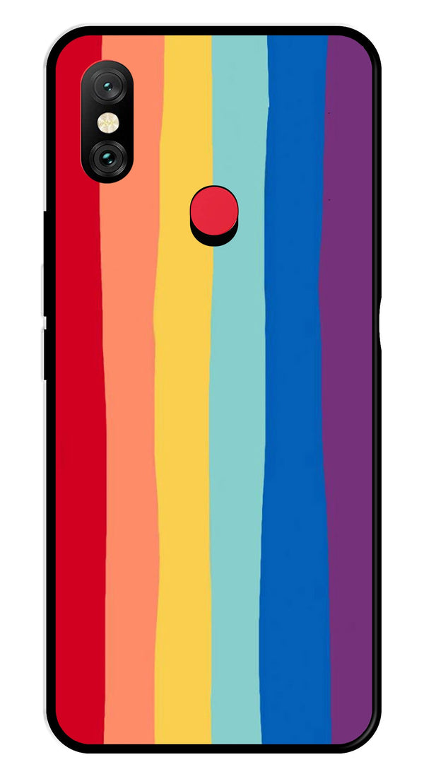 Rainbow MultiColor Metal Mobile Case for Redmi Note 6   (Design No -03)