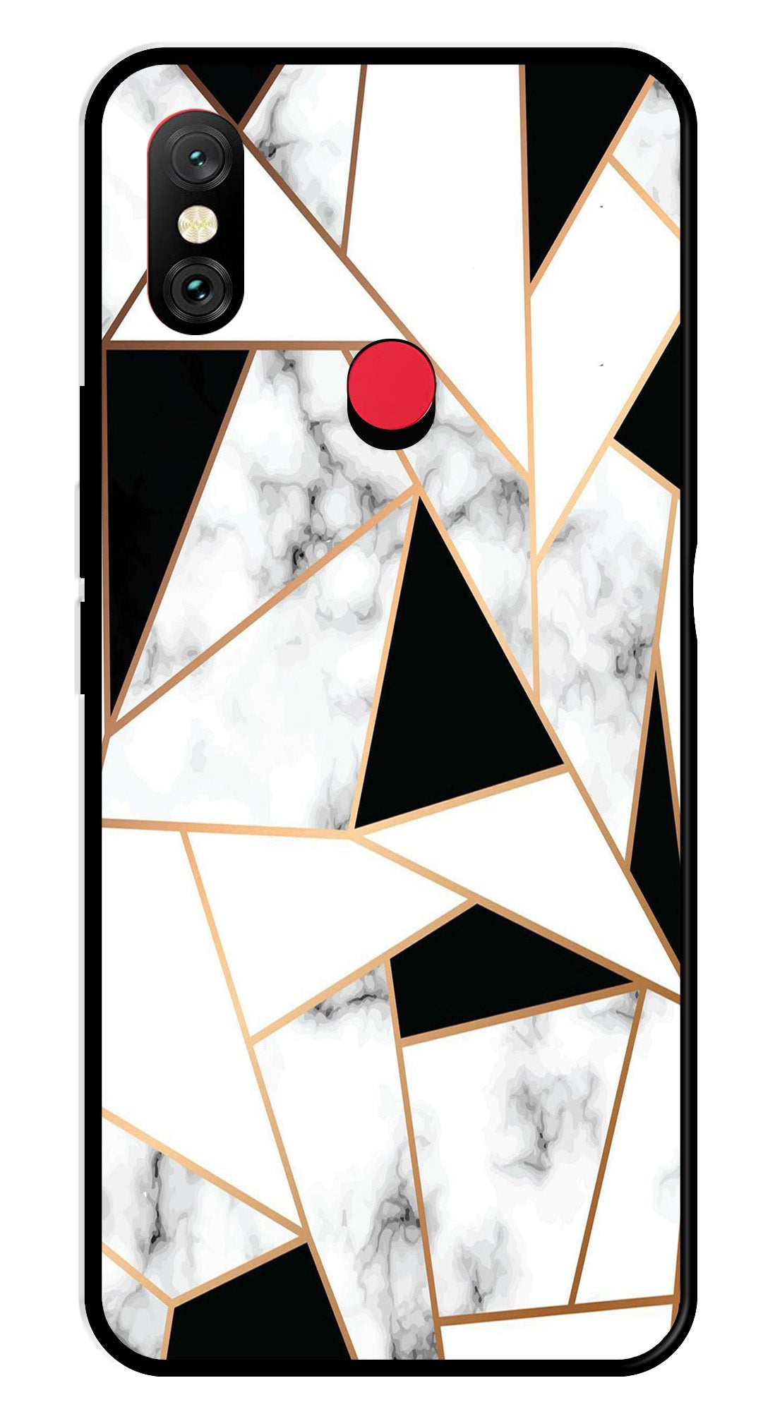 Marble Design2 Metal Mobile Case for Redmi Note 6   (Design No -08)