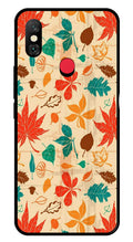 Leafs Design Metal Mobile Case for Redmi Note 6 Pro Pro   (Design No -14)