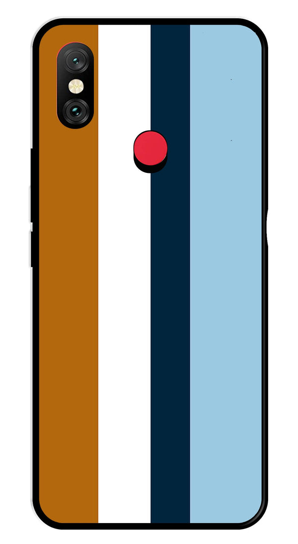MultiColor Pattern Metal Mobile Case for Redmi Note 6 Pro   (Design No -17)