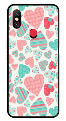 Hearts Pattern Metal Mobile Case for Redmi Note 6