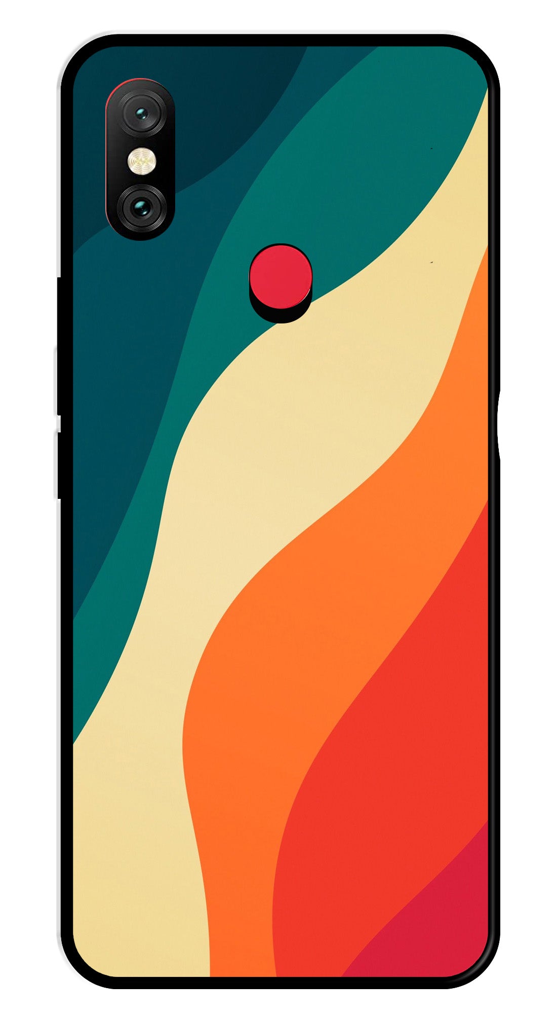 Muted Rainbow Metal Mobile Case for Redmi Note 6   (Design No -39)