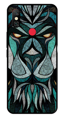 Lion Pattern Metal Mobile Case for Redmi Note 6