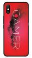 Gamer Pattern Metal Mobile Case for Redmi Note 6   (Design No -41)