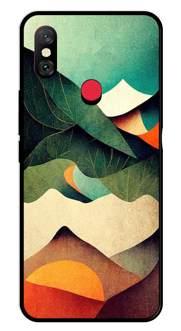 MultiColor Pattern Metal Mobile Case for Redmi Note 6 Pro   (Design No -43)