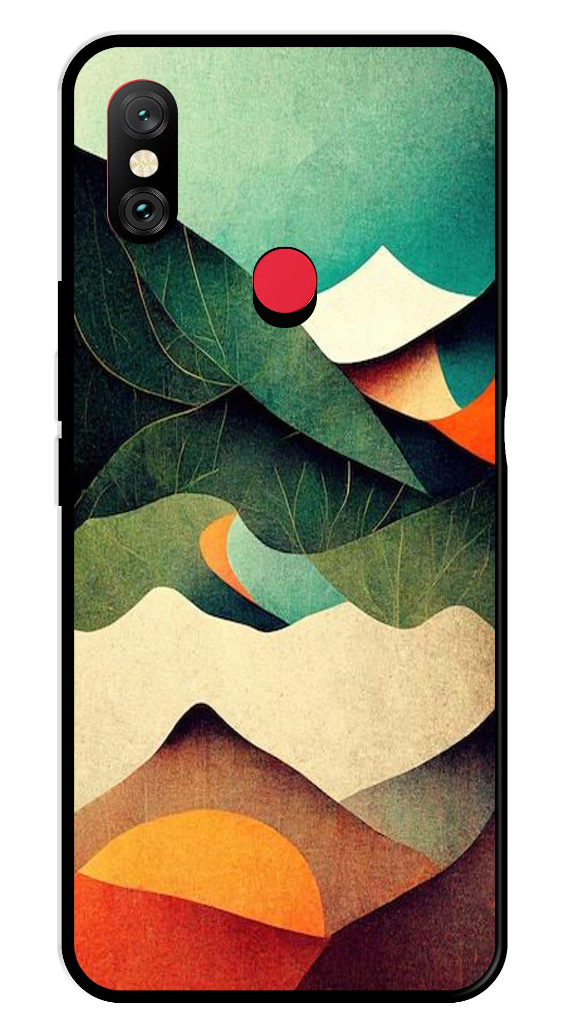MultiColor Pattern Metal Mobile Case for Redmi Note 6 Pro Pro   (Design No -43)