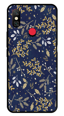 Floral Pattern  Metal Mobile Case for Redmi Note 6