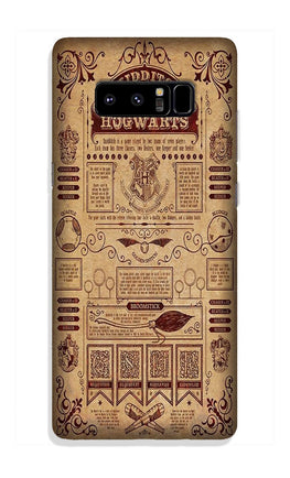 Hogwarts Mobile Back Case for Galaxy Note 8 (Design - 304)