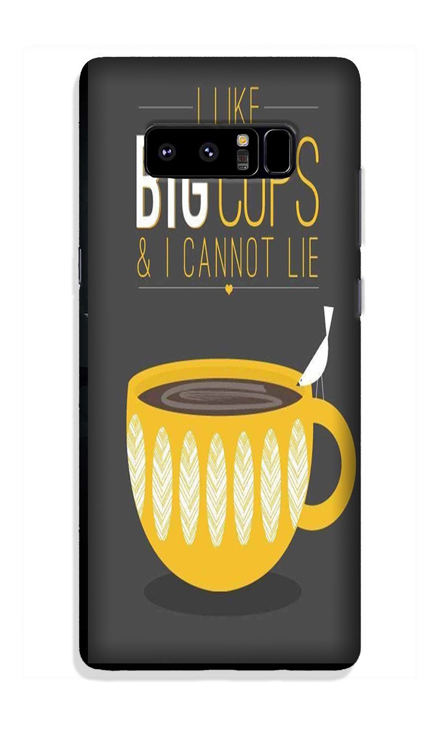 Big Cups Coffee Mobile Back Case for Galaxy Note 8 (Design - 352)