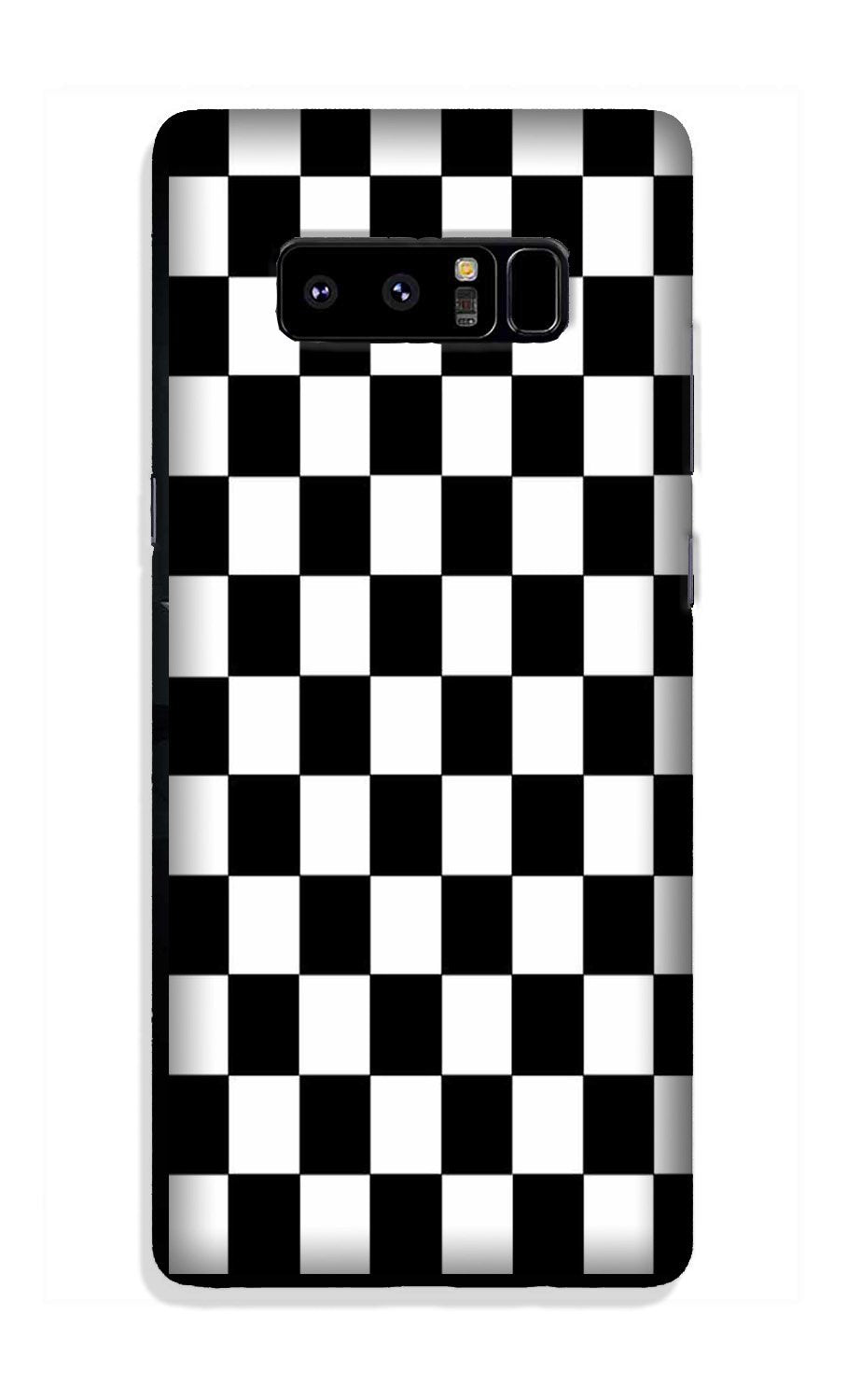 Black White Boxes Mobile Back Case for Galaxy Note 8 (Design - 372)