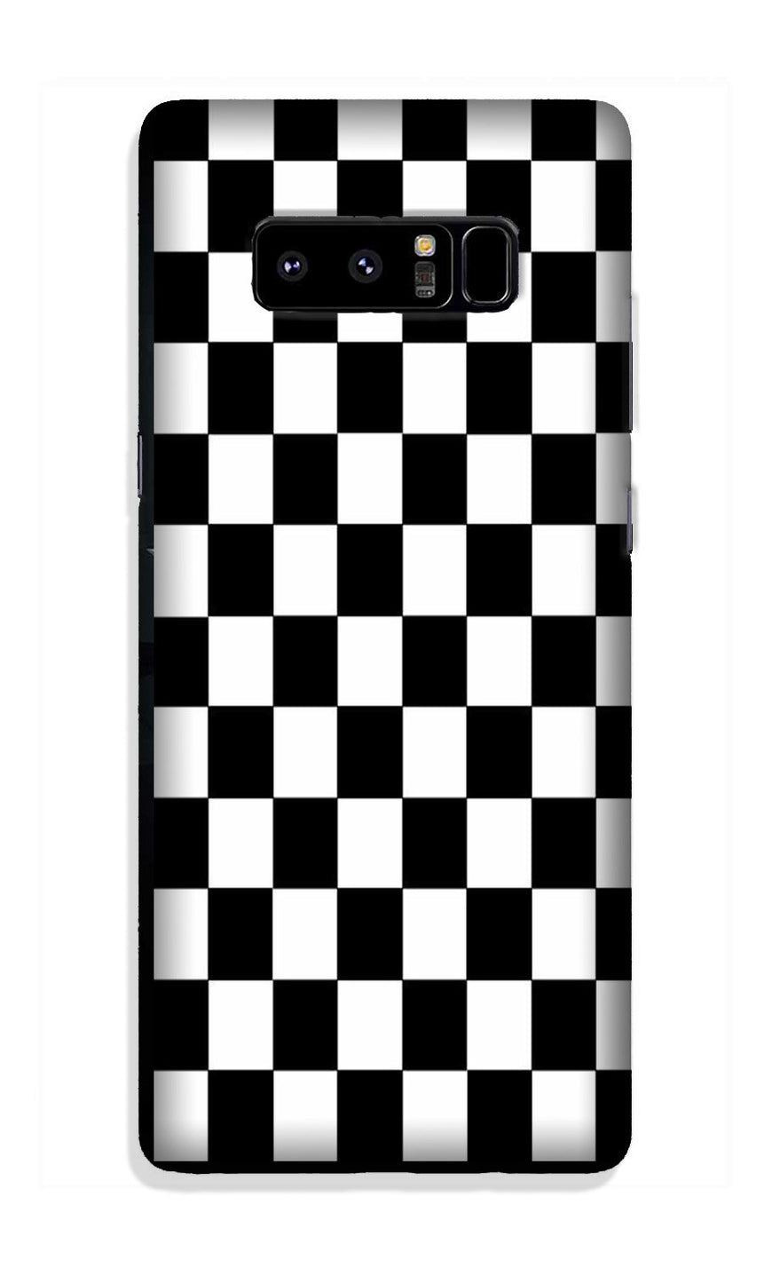 Black White Boxes Mobile Back Case for Galaxy Note 8 (Design - 372)