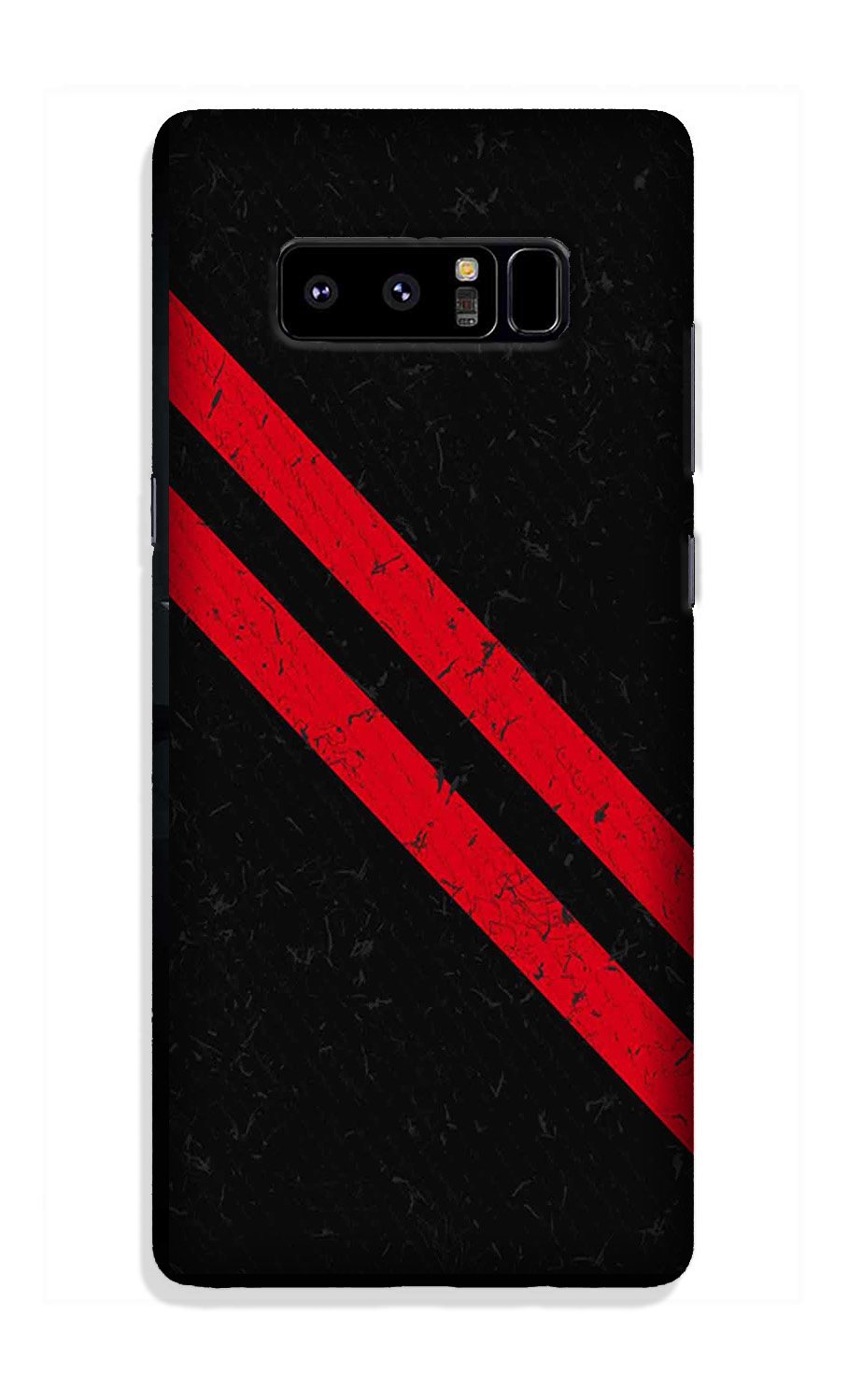 Black Red Pattern Mobile Back Case for Galaxy Note 8 (Design - 373)