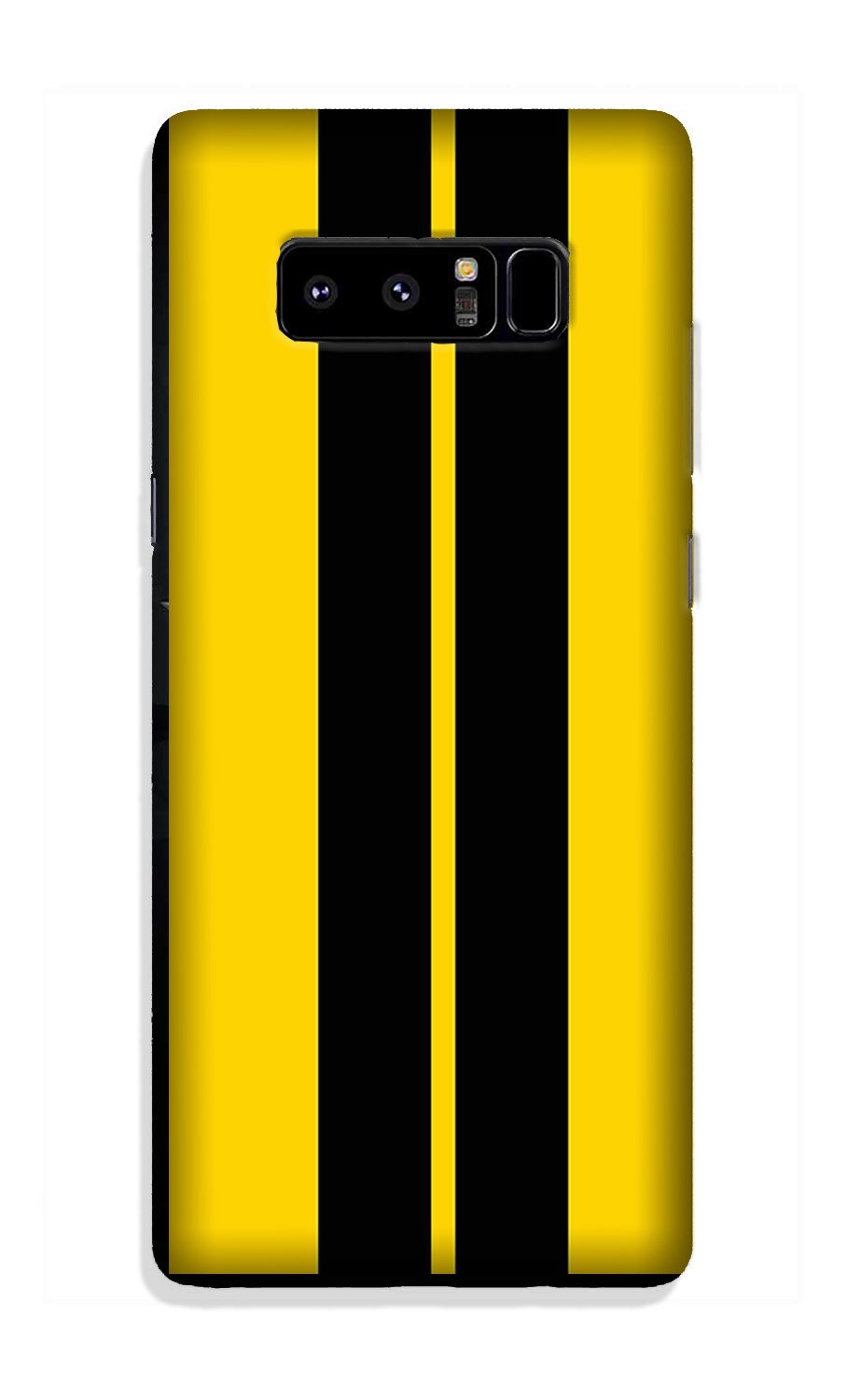 Black Yellow Pattern Mobile Back Case for Galaxy Note 8 (Design - 377)