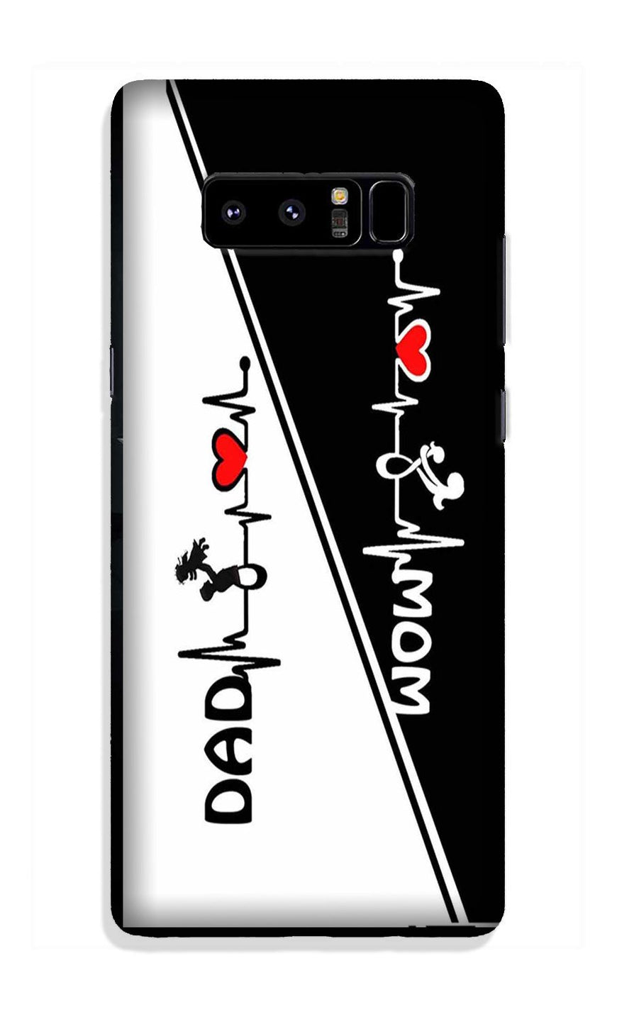 Love Mom Dad Mobile Back Case for Galaxy Note 8 (Design - 385)