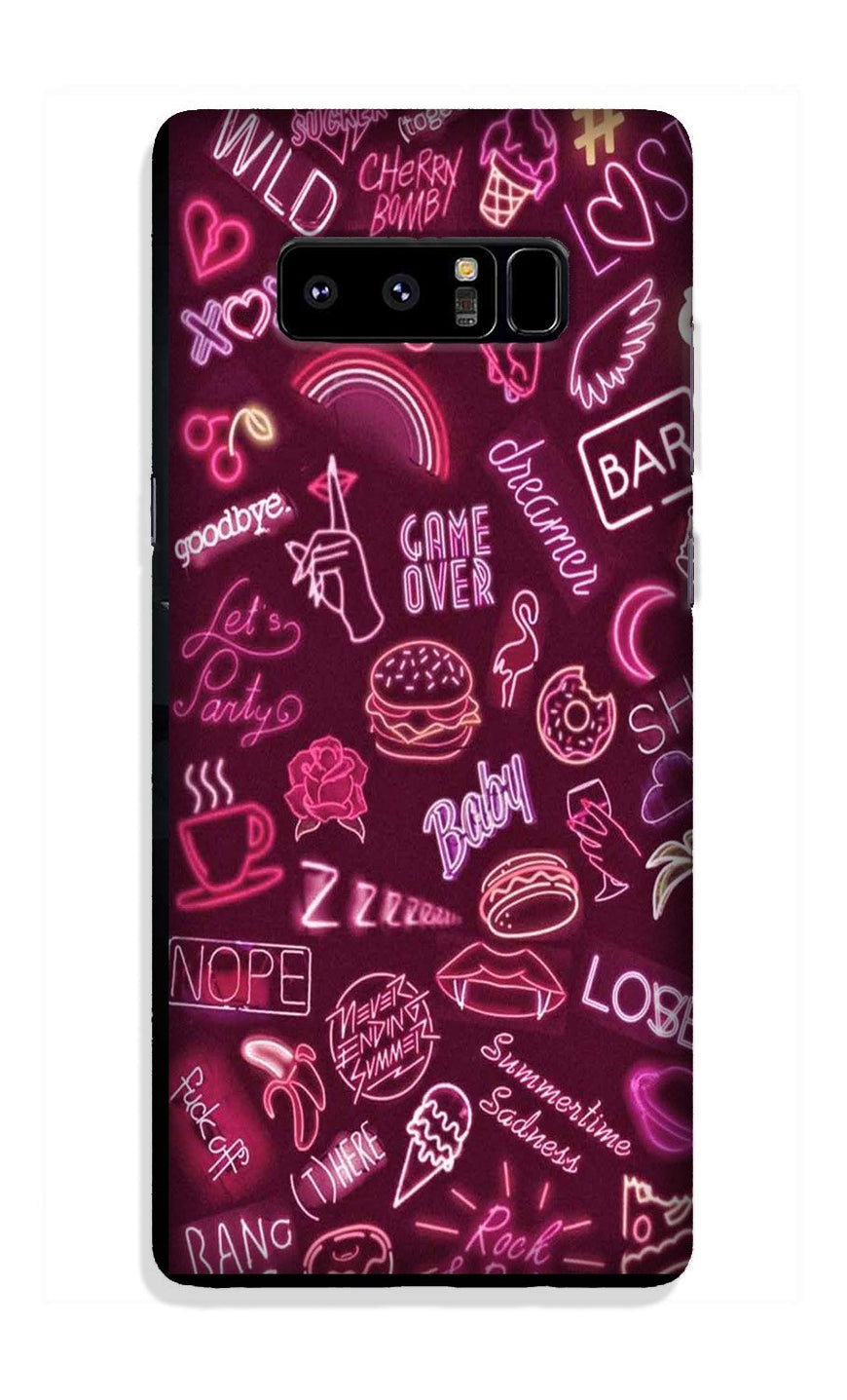 Party Theme Mobile Back Case for Galaxy Note 8 (Design - 392)