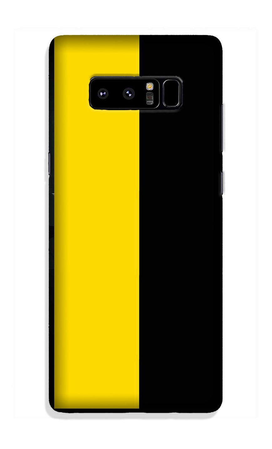 Black Yellow Pattern Mobile Back Case for Galaxy Note 8 (Design - 397)