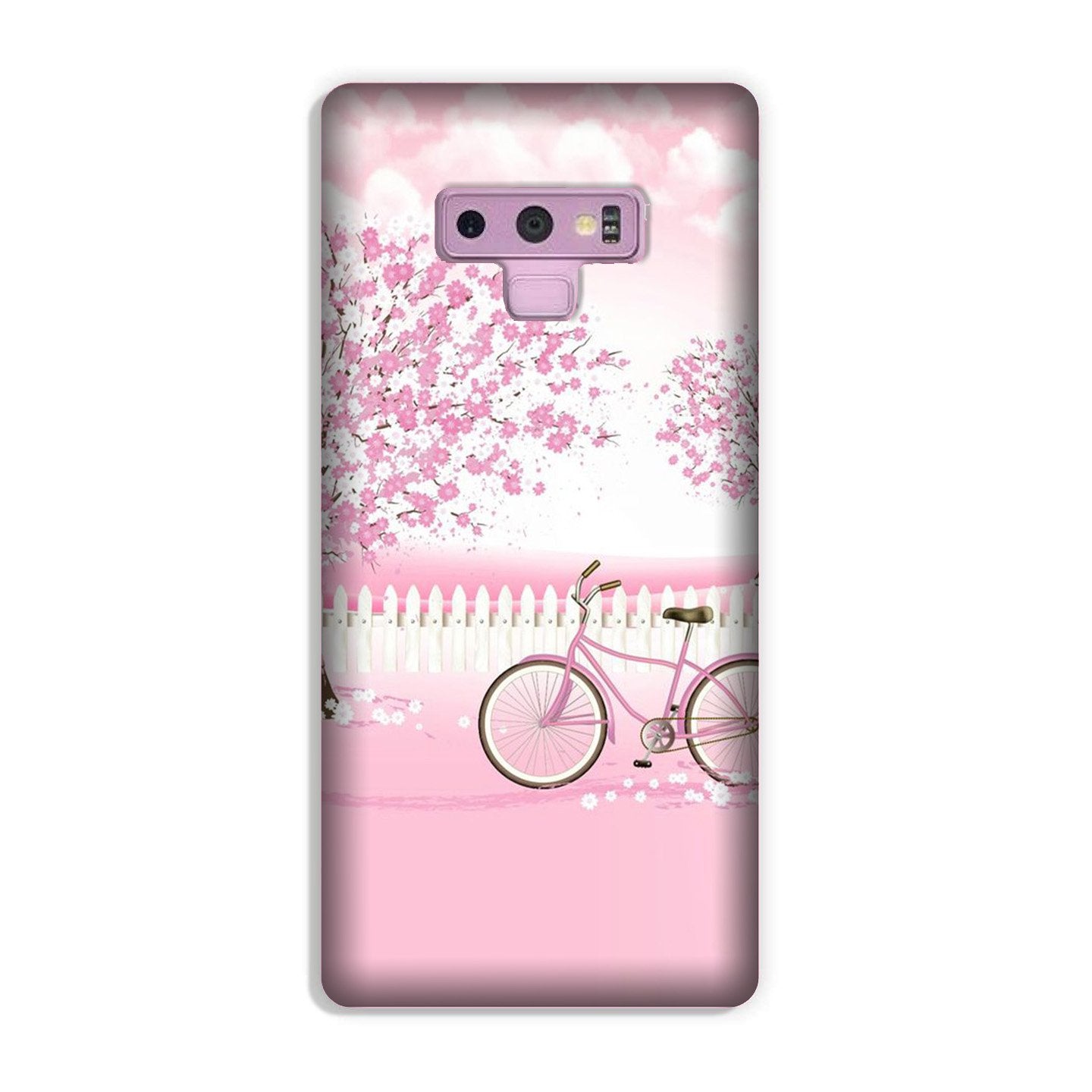 Pink Flowers Cycle Case for Galaxy Note 9  (Design - 102)