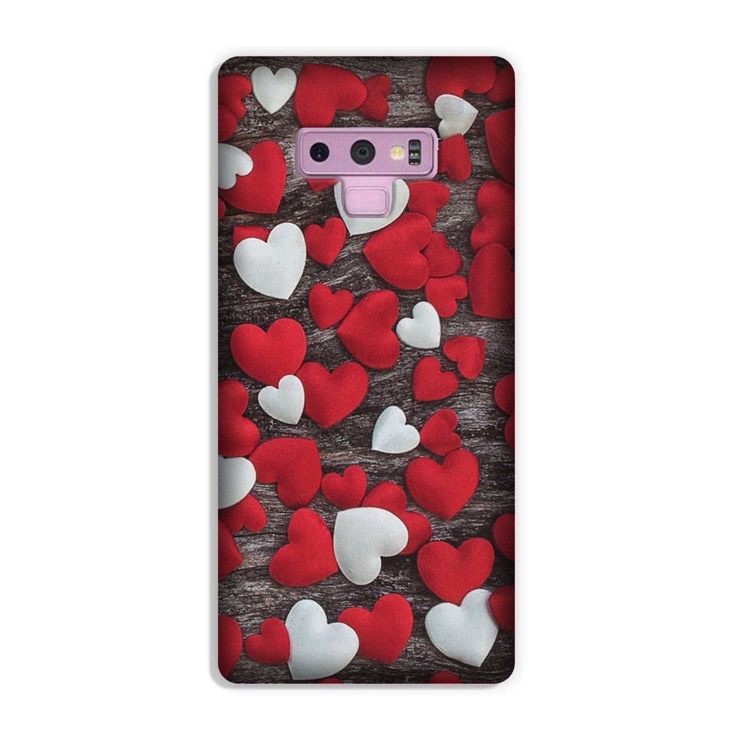 Red White Hearts Case for Galaxy Note 9(Design - 105)