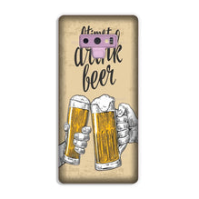 Drink Beer Mobile Back Case for Galaxy Note 9  (Design - 328)