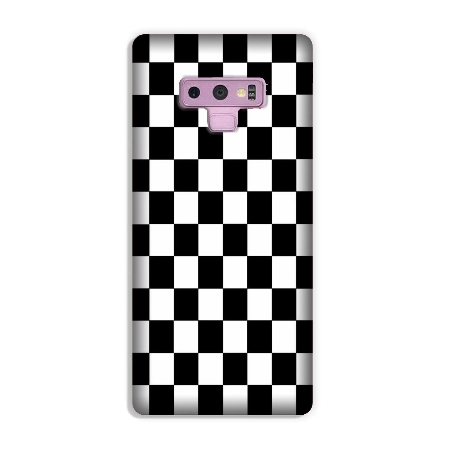 Black White Boxes Mobile Back Case for Galaxy Note 9  (Design - 372)
